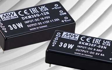 MEAN WELL SKM30-N/DKM30-N Series, 30W 2〞x 1 〞Wide Range Input Isolated DC-DC Converter