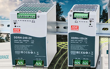 MEAN WELL DDRH-120/240 Series,120W & 240W Ultra-Wide 250~1500Vdc Input DIN Rail Type DC-DC Converter