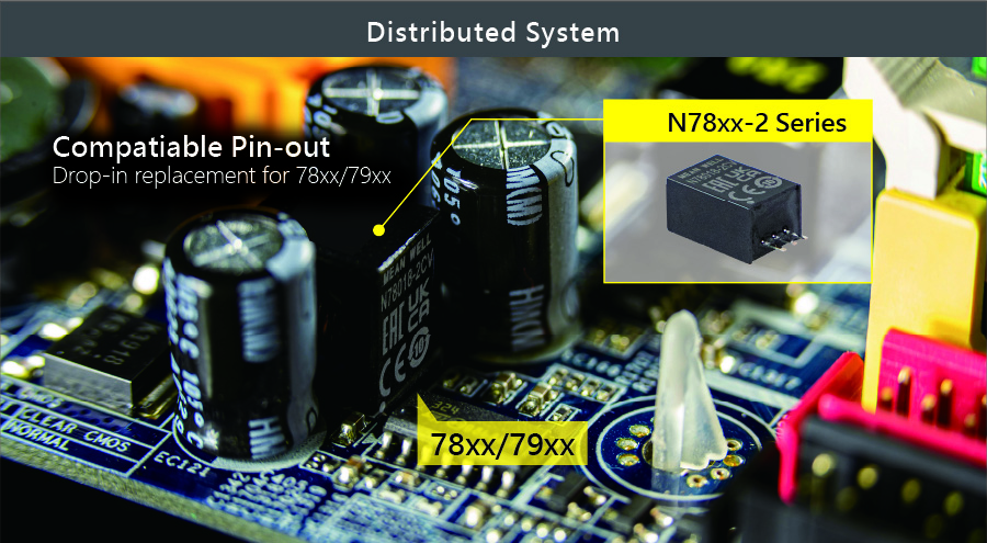 MEAN WELL N78xx-2 Series, 2A Miniaturized High Efficiency DC-DC Switching Regulator